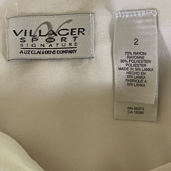 VILLAGER SPORT SIGNATURE Ivory Button Down Soft Blouse Size 2X - Picture 6 of 8